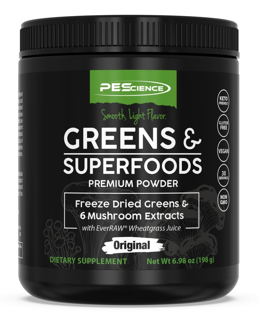 PEScience는 자연적인 Chlorophyll, Reishi & 터키 꼬리 버섯 분말, 동결 건조된 칼, Spinach, Broccoli Sprouts, 본래 풍미, 30의 서빙을 가진 초밥을 강화합니다