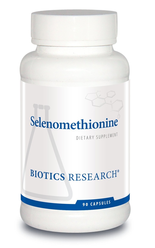 Biotics Research Selenomethionine – 높은 Potency Selenium, Thyroid Gland Function, DNA Production, Cognitive Health, Potent Antioxidant. 90 캡슐