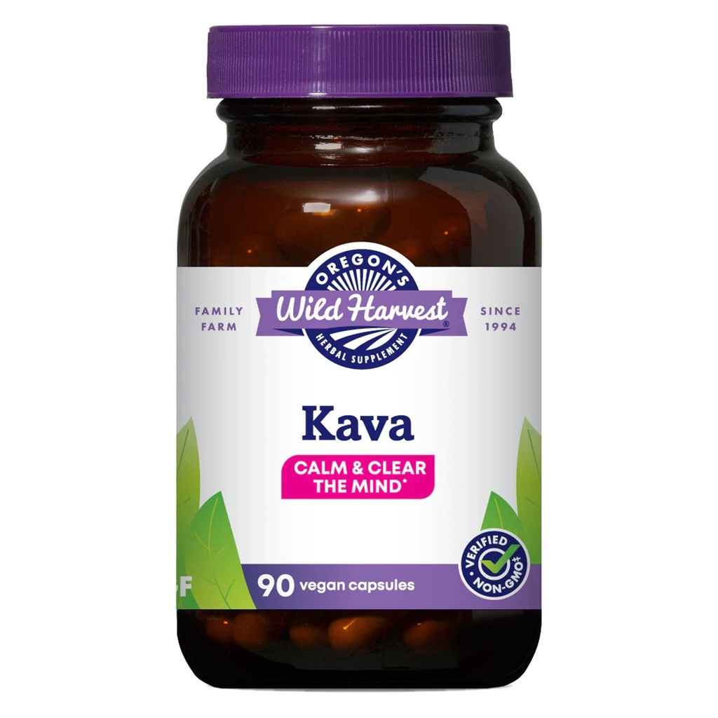 Oregon의 야생 수확 Kava 뿌리 캡슐, 90 조사