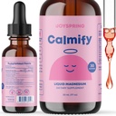 JoySpring Calmify Magnesium Citrate Liquid for Kids - Sugar-Free, Chamomile과 Gluten-Free Calming 보충 - 어린이 및 청소년을위한 자연 지원 (1 fl oz) 30 서빙