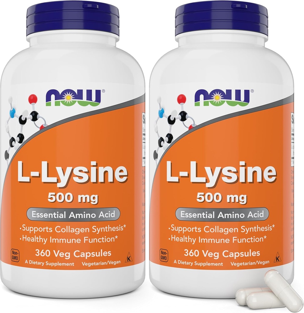이제 L-Lysine 500 mg, 360 채식 캡슐 (팩 2)