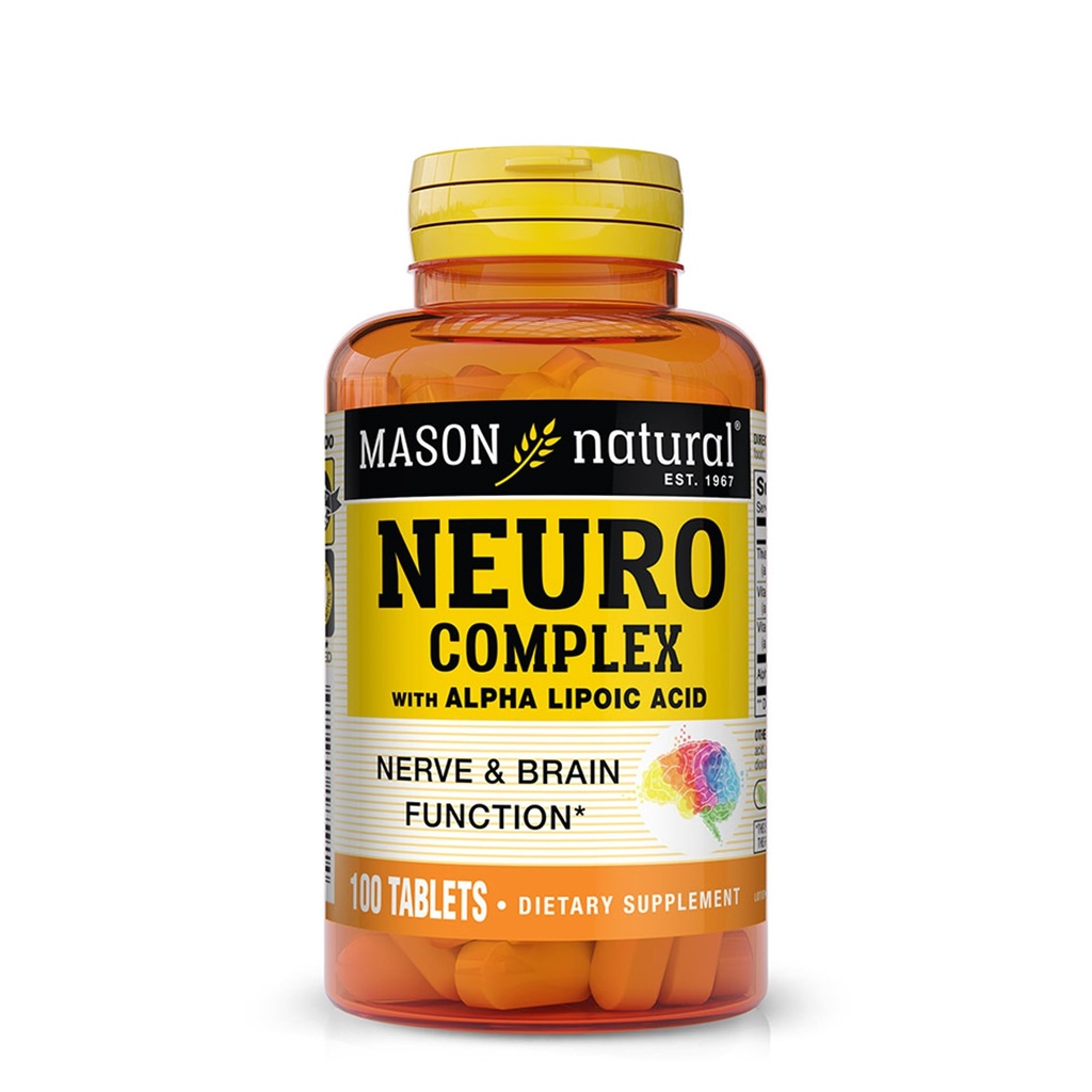 알파 Lipoic 산 & 비타민 B12를 가진 MASON NATURAL Neuro Complex는, 채식주의자, 100개의 정제를 위해 적당한