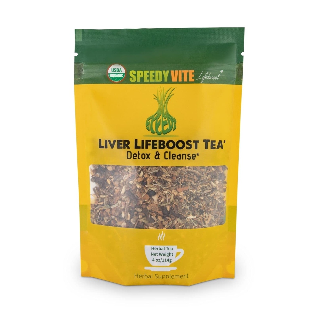 Liver Detox Tea | USDA Organic (4 oz) by SpeedyVite - 클렌징, 지원 Liver, 댄델리온 리프, 펜넬, 제이더 및 더