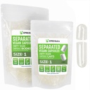 XPRS Nutra Vegan 크기 1 분리 된 캡슐 - 100 개 명확한 프리미엄 빈 캡슐 가방에 분리 - 약 1 개 DIY 보충 충전 용 빈