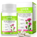 Liver Renew Cleanse Detox,Liver Cleanse Detox & Repair & Support |70 캡슐|브러시 건강에 대한 해발 보충| 우유 이틀 댄 델리온 뿌리 9 남자를위한 허브 미네랄