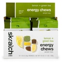 Skratch Labs Energy Chews | 달리기, 사이클링, 스포츠 퍼포먼스|젤 대안 | 매사추세츠 + 레몬 (10 팩) | 글루텐 프리, 비건