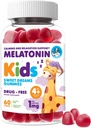 Dr.Moritz Melatonin Gummies for Kids & Adults (4 세 이상) - 자연 Berry 맛, Gentle Sleep Aid & Nighttime Support, 자연 키즈 수면 보조 구미, 60 카운트