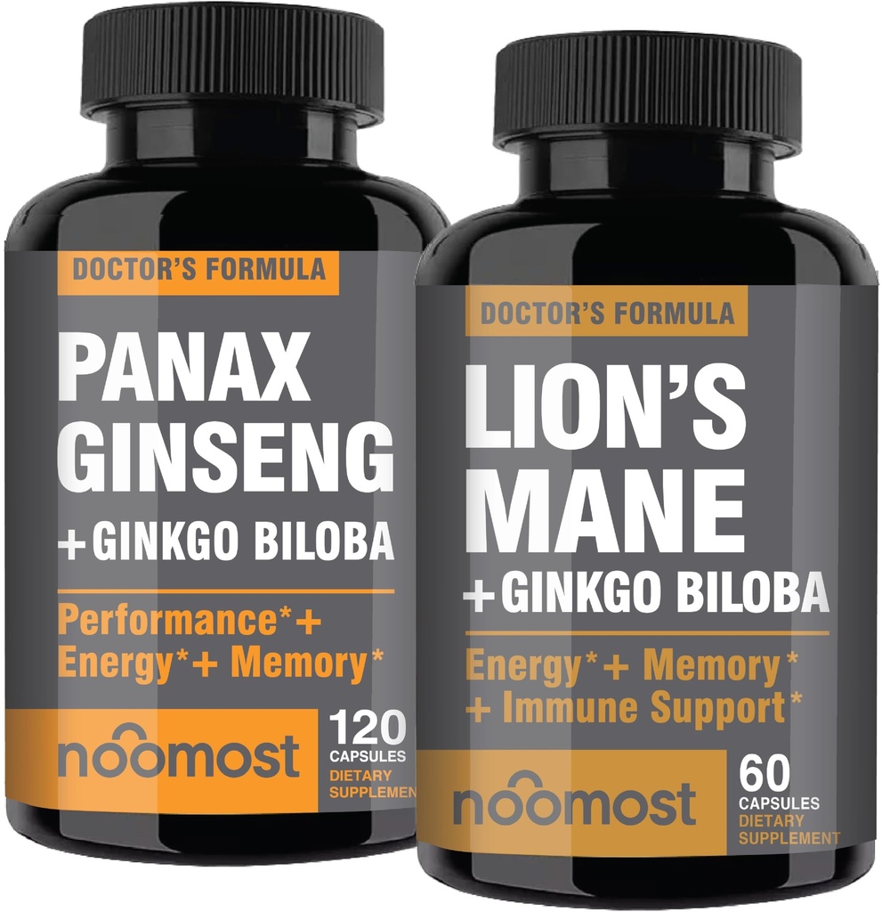한국의 Red Panax with Lions Mane Supplements with Ginkgo biloba for Healthy welbeing and Lifestyle.