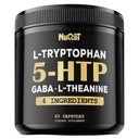 5 HTP 200mg GABA 500mg L-Theanine 200mg L-Tryptophan 100mg 보충교재 - 지원 뇌, 순환 건강, 농도 & 나머지 우물 - 1 달 동안 60의 캡슐 - 4in1 프리미엄 혼합