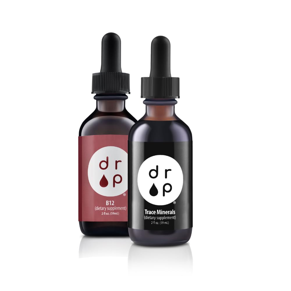 하락은 유기 추적 무기물 Electrolyte 하락과 비타민 B12 2500 mcg 2개 oz 액체 하락 뭉치를 보충합니다