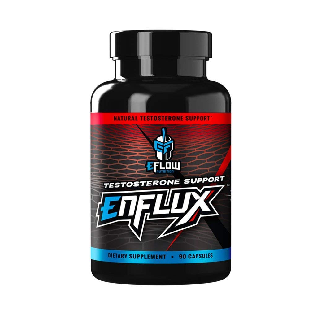 EFlow Nutrition Enflux Natural T Support with KSM-66 Ashwagandha - 남성과 여성을위한 Lean Body Mass을 지원하는 보충 - Fenugreek, DIM, Longjack & AstraGin - 90 캡슐 (30 일 공급)