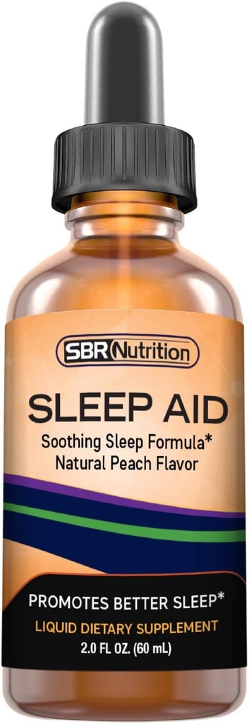자연적인 수면 보조 액체 낙하 5 mg 멜라토닌 | Suntheanine, Chamomile, GABA, Wellness Formula | Soothing Extra Strength Sublingual Supplement Supports Sleeping, Sleeplessness, Jet Lag | 2 fl oz