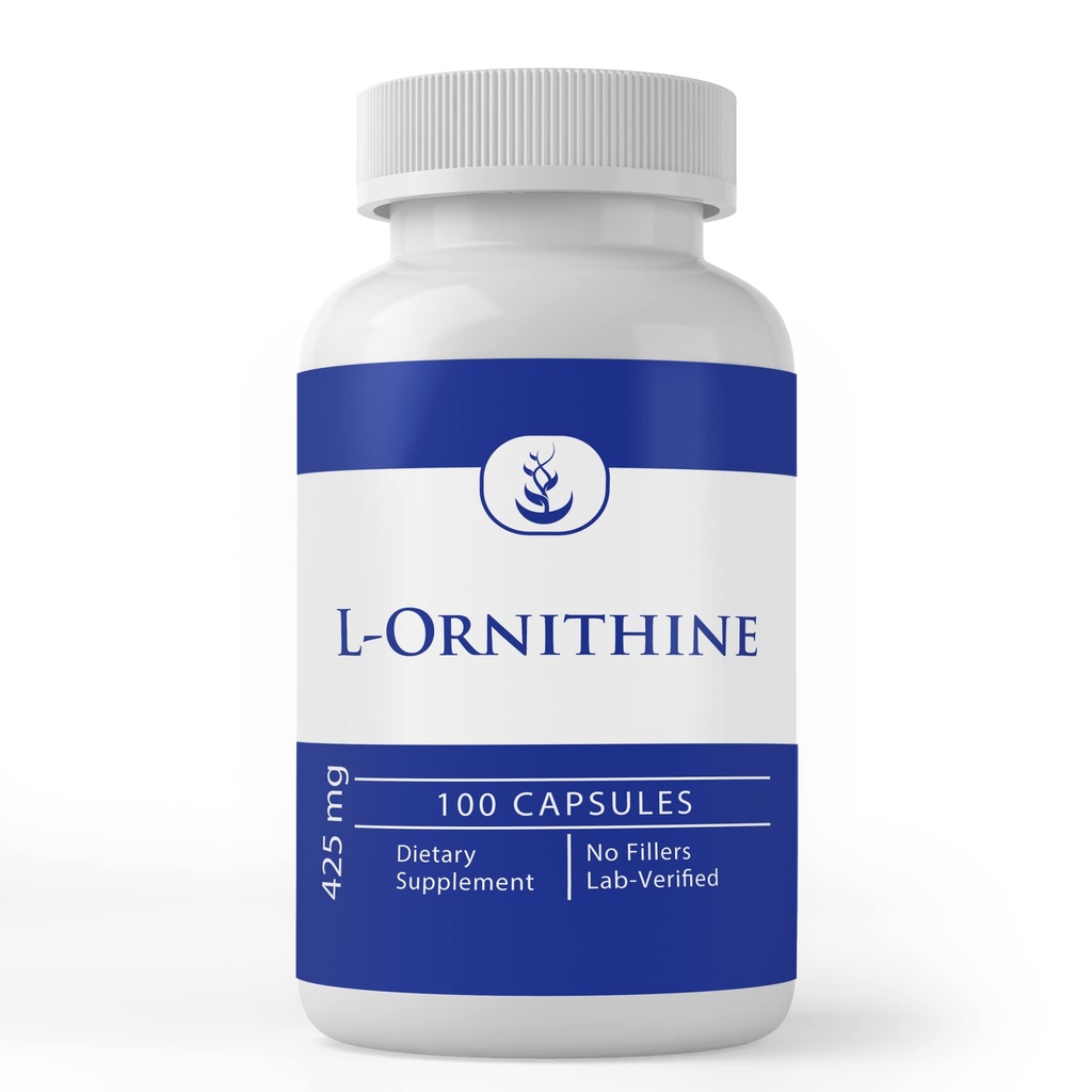 순수한 본래 성분 L Ornithine, (100의 캡슐) 항상 순수한, 첨가물 없음 또는 충전물, 확인되는 실험실