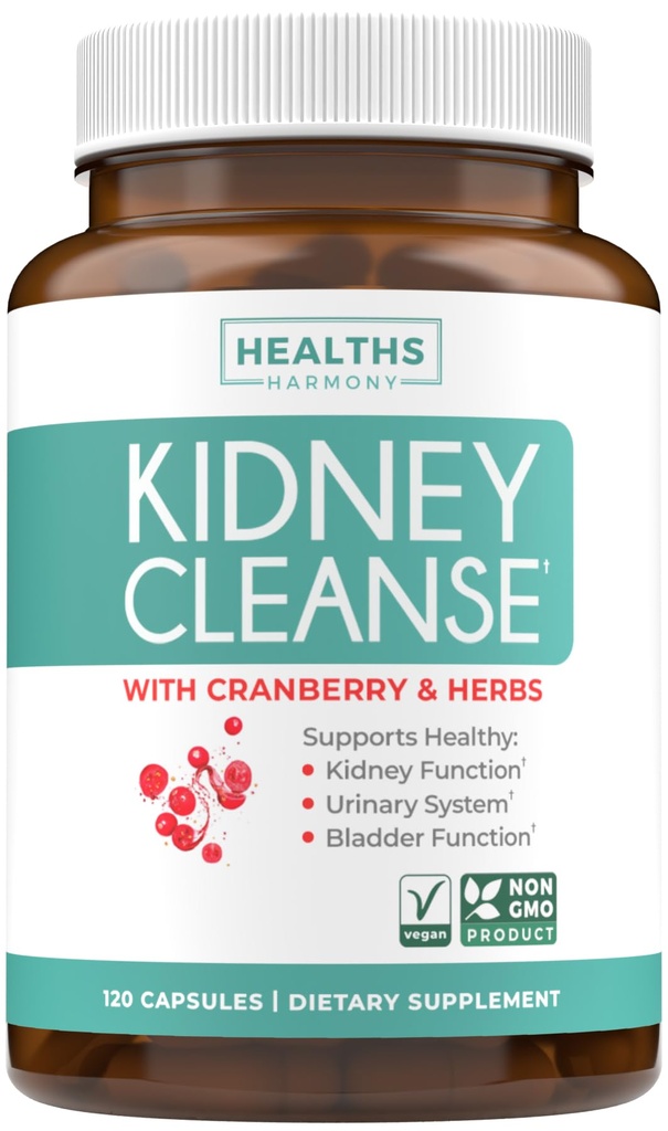Chanca Piedra Kidney Cleanse Detox & Repair - Cranberry Astragalus 및 Cleansing Protective Support - Vegan Non-GMO 및 Lab Verified (4 개월 공급)