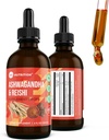 360 Nutrition Ashwagandha & Reishi Root Supplement Drops for stress Relief, Stamina & Longevity 및 Energy Support - Vegan Non-GMO Adaptogenic - 4 fl oz, 60 서빙