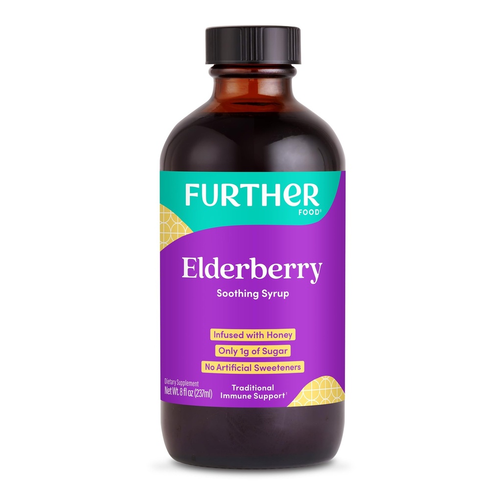 Immune Support, Sambucus Elderberry Supplement, 어린이 및 성인을위한 매일 초본 면역 시스템 지원, 글루텐 무료 (8 개의 Elderberry Soothing Syrup의 온스)