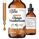 야생 & 유기 Chaga 버섯 드롭 - Chaga Extract와 면역 지원 - 면역에 대한 액체 버섯 보충 - Vegan, Sugar & Alcohol-Free Tincture - 4 fl oz