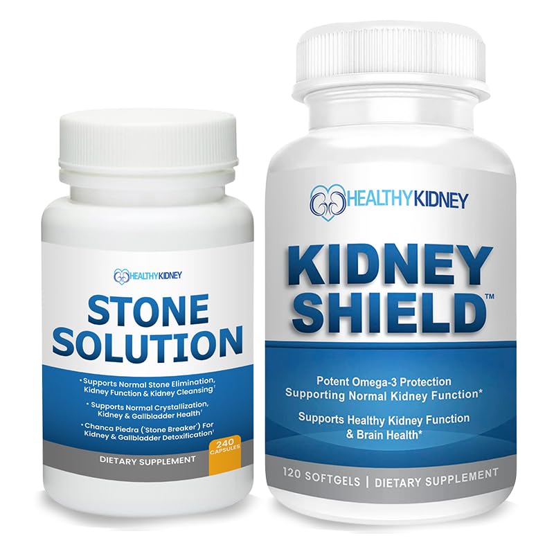 돌 해결책 캡슐 자연적인 용해제, Kidney 돌 지원 & Kidney Cleanser, 60의 서빙 + Kidney 방패 120의 모자 Kidney 보충교재는 정상적인 신장 기능 및 지원 Kidney 건강을 지원하기 위하여 보충합니다