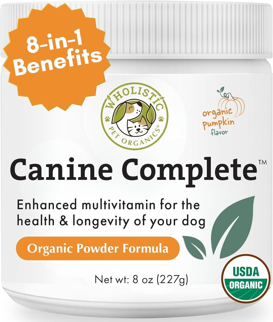 미래 애완 동물 유기 Canine 완료 - 개 Multivitamin 분말 - 8 Oz - 매일 개 비타민과 수제 식품 보충제 - 면역 체계, 피부, 코트 및 전반적인 건강 - 작고 큰 품종