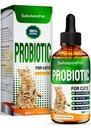소화 지원을위한 고양이를위한 Probiotics - 실내 고양이를위한 고양이 Probiotics는 Colic, Upset Stomachs, Diarrhea, Gas 및 Bloating에 도움이됩니다. Prebiotics + Pleasant Chicken flavor Inside - 2 Oz
