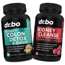 Colon Cleanser Detox & Kidney Cleanse - 15 Day Colon Cleanse 알약 Ginger & Kidney Detox Support Supplement Cranberry - Intestinal Stomach Bloating Gut & Kidneys에 대 한 Bowel 운동 보충제