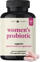 3-in-1 Womens Probiotic - 60 서빙 - 12 독특한 Strains, Prebiotics, D-Mannose, & Digestive Health, Vaginal Health & Immune Support - 여성을위한 Prebiotics 및 Probiotics | pH 밸런스