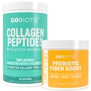 GOBIOTIX Fiber & Collagen 번들: 머리, 피부, Gut Support - 30 서빙 교원질, 35 서빙 섬유