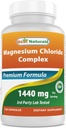 제일 자연적인 마그네슘 염화물 (Cloruro De 마그네슘) 단지 1440 mg 서빙 당 - 120의 캡슐
