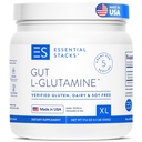 Essential Stacks Gut L-Glutamine Powder - 독점적으로 미국에서 제조 - Gut Health 용 Pure L 글루타민 분말 (100 인분, 불충분)