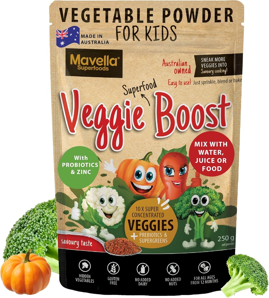 아이 Veggie Boost Probiotics 섬유 Super Greens Pea Protein Nutritious Supplement Savoury 맛 8.82oz (250g)
