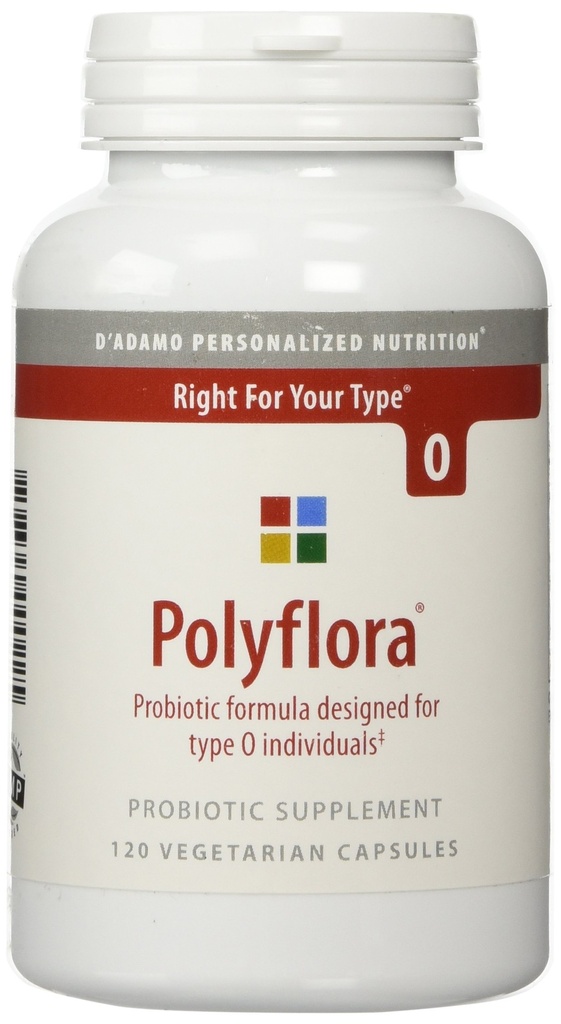 D'Adamo에 의하여 개인화된 영양 Polyflora O, 120 조사