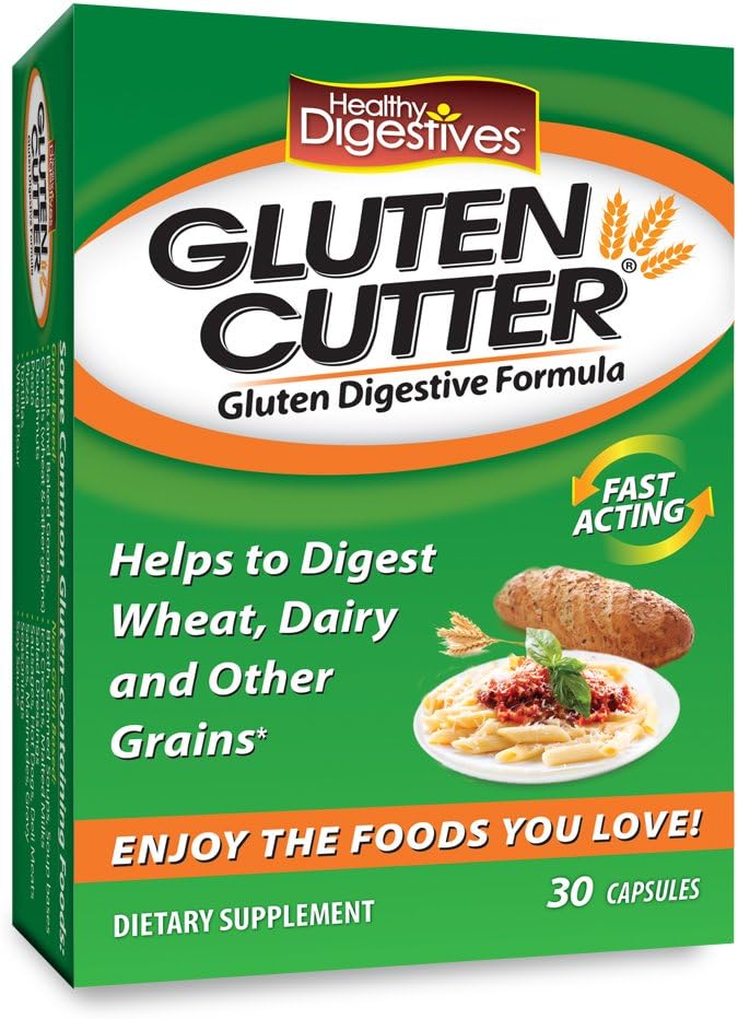 건강한 소화관 글루텐 절단기 효소 공식 - 도움은 당신의 몸 글루텐 소화를 개량하고 Wheat, 낙농장 및 다른 곡물을 파괴하는 원조 - 캡슐 - 30의 서빙