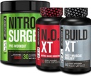 Jacked 공장 Nitrosurge 전 운동, N.O. XT Nitric 산화물 보충교재 & 구조 XT 매일 근육 건축업자 뭉치