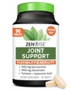 Glucosamine Chondroitin MSM, Curcumin & Sulfate를 가진 Zenwise 건강 합동 지원 보충교재 - 여성 & 남자를 위한 합동 건강 - 무릎, 연골 & 뼈 - 90 조사를 위한 이동성 & 융통성 지원
