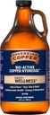 Sovereign Copper Bio-Active Copper Hydrosol, Daily+ 4-in-1 Wellness Supplement for Joint and Bone*, Hair, Skin and Nails*, 심혈관 건강* 및 에너지 및 대사 지원*, 64oz