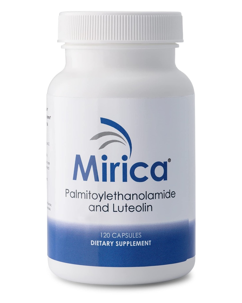 Mirica® - Pea (Palmitoylethanolamide) 및 Luteolin - 편안함 지원 - 건강한 면역 및 신경 시스템 지원 - 120 캡슐