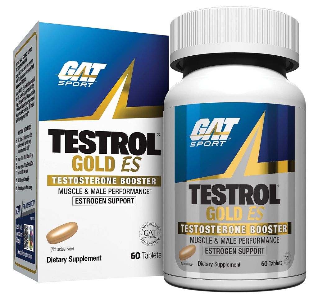 GAT 스포츠 Testrol 금 ES, Tribulus, DIM, 아연, Longjack, Fenugreek, 톱 팔로토, 에스트로겐 균형, 60 정제