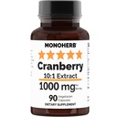 MONOHERB 크랜베리 추출물 1000 mg - 90 채식 캡슐