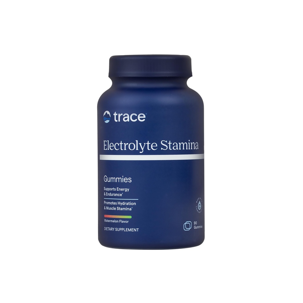 Trace Minerals Electrolyte Stamina Gummies - 지원 Hydration - 최선의 에너지 지원 - 근육 stamina - Vegan - 수박 - 90 조사 (30 인분)