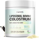 Liposomal Bovine Colostrum 분말 - 인간을 위한 순수한 둔감한 Colostrum - Gut 지원, 면역력 및 머리 성장, 병 당 72의 서빙을 위한 잔디에 의하여 융합된 Colostrum 보충교재.180g/6.35 oz
