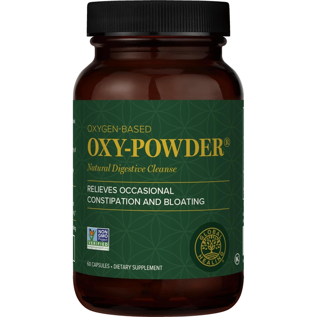 Global Healing Oxy-Powder Colon Cleanse, 여성 및 남성용 변비 완화, 체중 감량을위한 마그네슘 산화물 콜론 클렌저 & Detox, 여성 및 남성용 Gut Cleanse Detox
