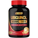 DRFOSTER Coq10 400mg Softgels Ubiquinol PQ 및 비타민 E, 올리브 오일, 심장, 뇌 및 에너지 지원 - 120 일 공급