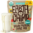 EarthChimp Organic Vegan Protein Powder - Probiotics - Non GMO, Dairy Free, Non Whey, 여성 및 남성을위한 식물 기반 단백질 분말, 글루텐 무료 - 26 서빙 32 Oz (Plain & Unsweetened) Scoop 없음