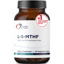 건강 L 5-MTHF를 위한 디자인 - Quatrefolic L Methylfolate 보충교재 5mg (8500 DFE) - 여자 & 남자를 위한 메틸을 꿴 Folate 보충교재 - 메틸화 지원 - 비 GMO, 글루텐 자유로운 (60의 캡슐)