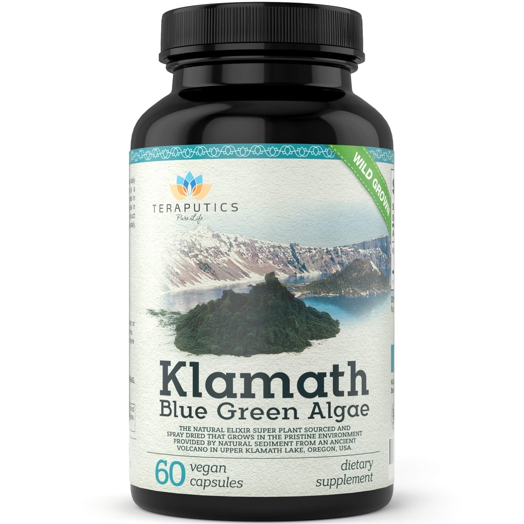 프리미엄 Klamath Lake Blue Green Algae - Spirulina 및 Chlorella 보충제보다 더 강력한 | 유기농 Klamath Lake, 500mg, 60 Vegan 캡슐의 원천