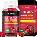 Totaria Keto ACV Gummies - 2000mg Apple Cider Vinegar Gummies Sugar-Free Support Stature Health with Probiotics, B12, 여성 및 남성용 케토 보충제 60 개