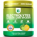 Keppi Electrolytes Powder – 레몬 라임 맛 50 서빙 – 칼륨, 마그네슘, 나트륨과 설탕 히스 보충 – 케토, 채식, 패스킹 - 금요일, Zero Calorie Electrolyte 음료
