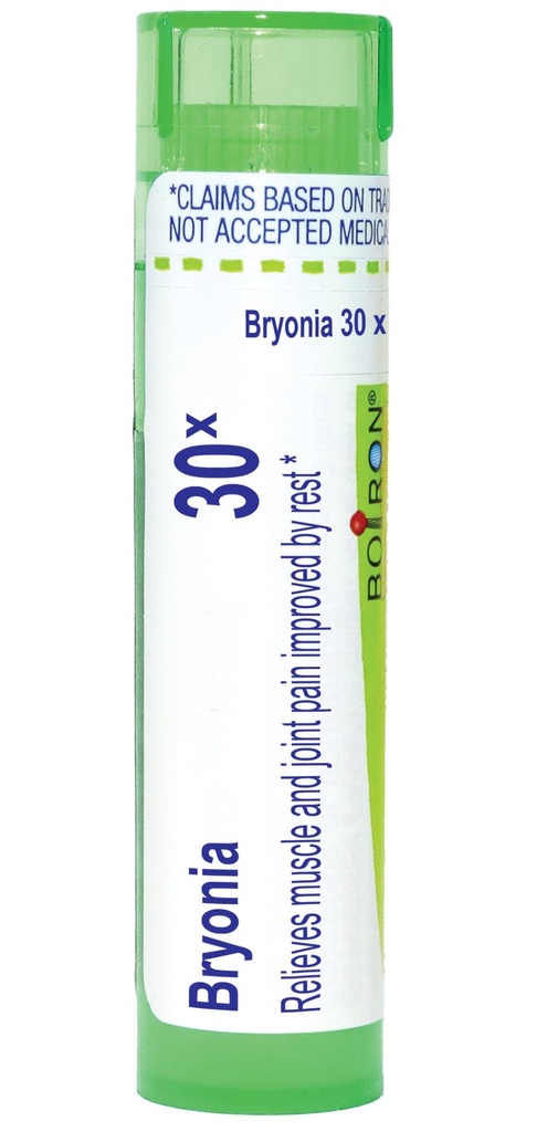 근육 및 관절 통증을위한 Boiron Bryonia 30X Homeopathic 의학 - 80 펠릿