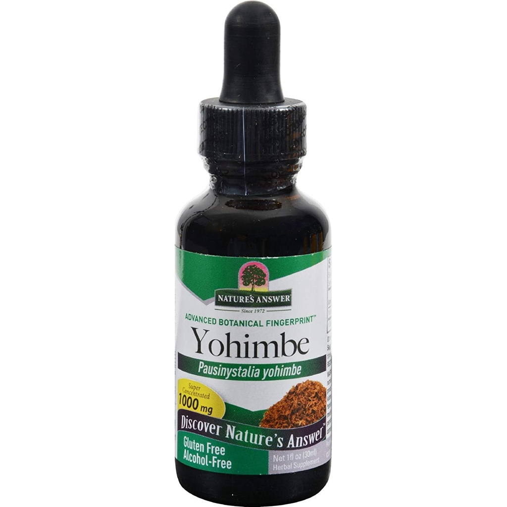 자연 답변 Yohimbe Bark 알코올 무료 - 초본 보충 - 글루텐 무료 - 1 fl oz (팩 2)