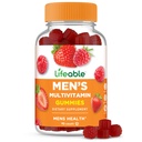 남성 구미를 위한 Lifeable Multivitamin | VIT A, C, D, E, B1, B2, Niacin, B5, B6, Folate, B12, Biotin, Iodine, 아연, 크롬, 인삼, Lycopene, Inositol | 남성 멀티비타민 구미 | 90 구미